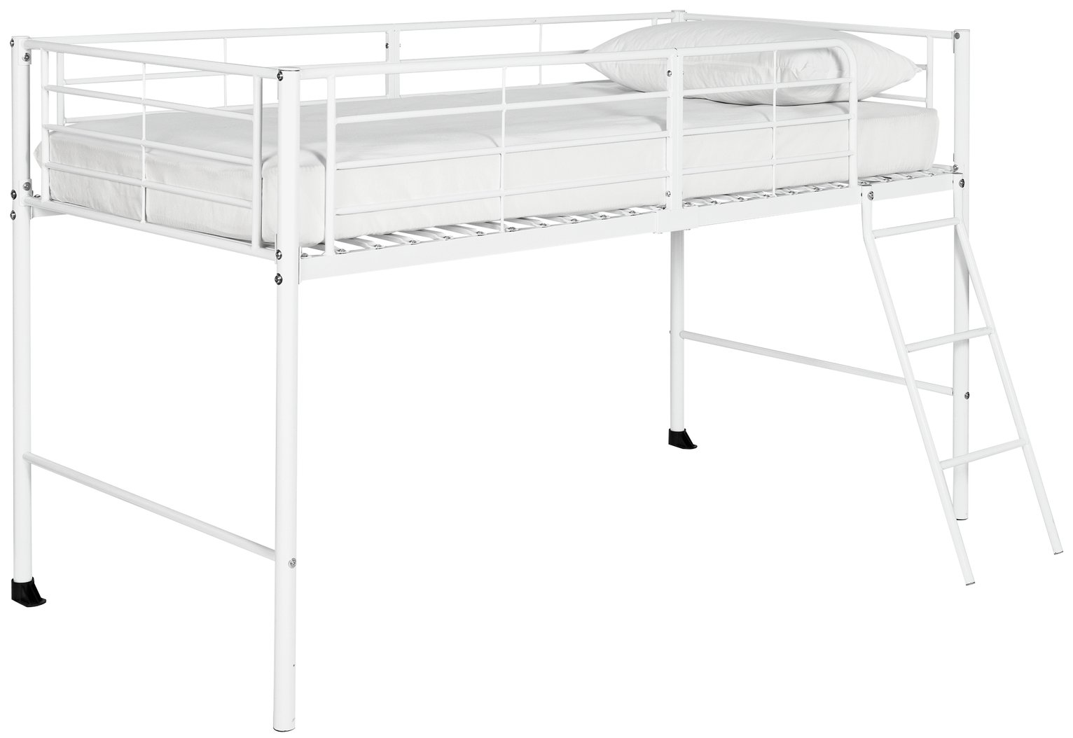 White metal mid clearance sleeper bed