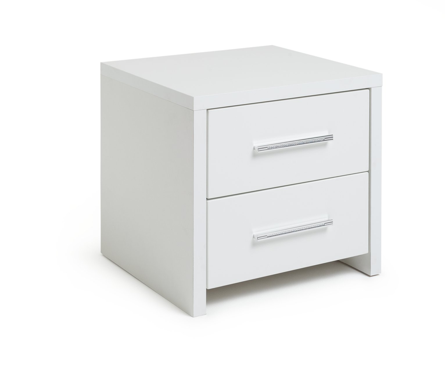 Argos Home Broadway 2Drw Bedside Table -White Gloss