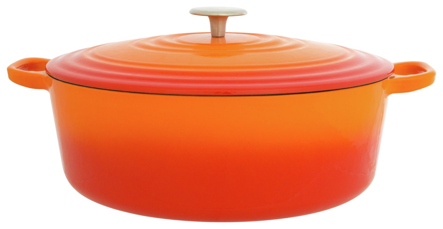 Sainsbury's Home 4.7L Cast Iron Oval Casserole Dish