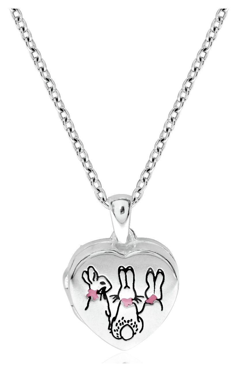 Beatrix Potter Sterling Silver Three Bunnies Locket