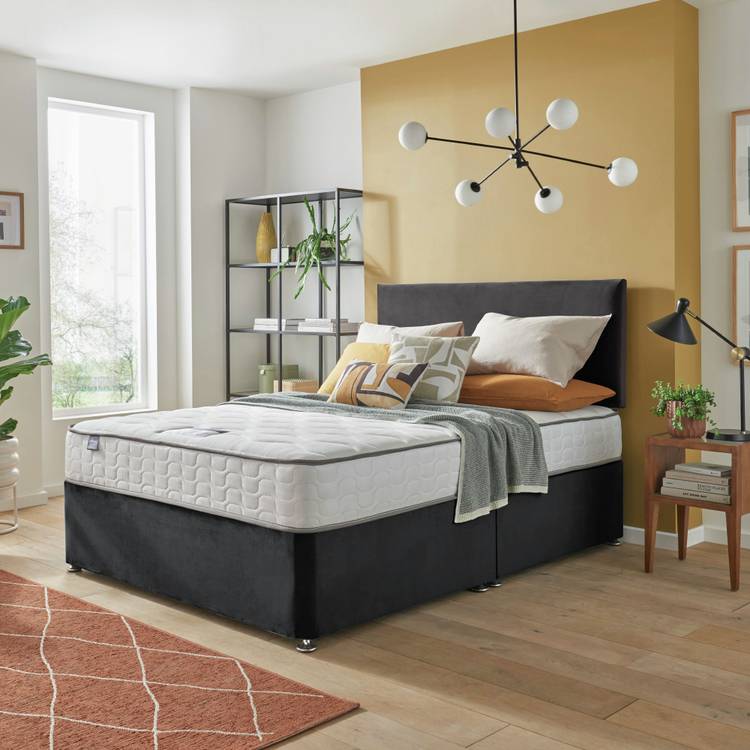 Silentnight Comfort Small Double Divan Bed - Charcoal 0