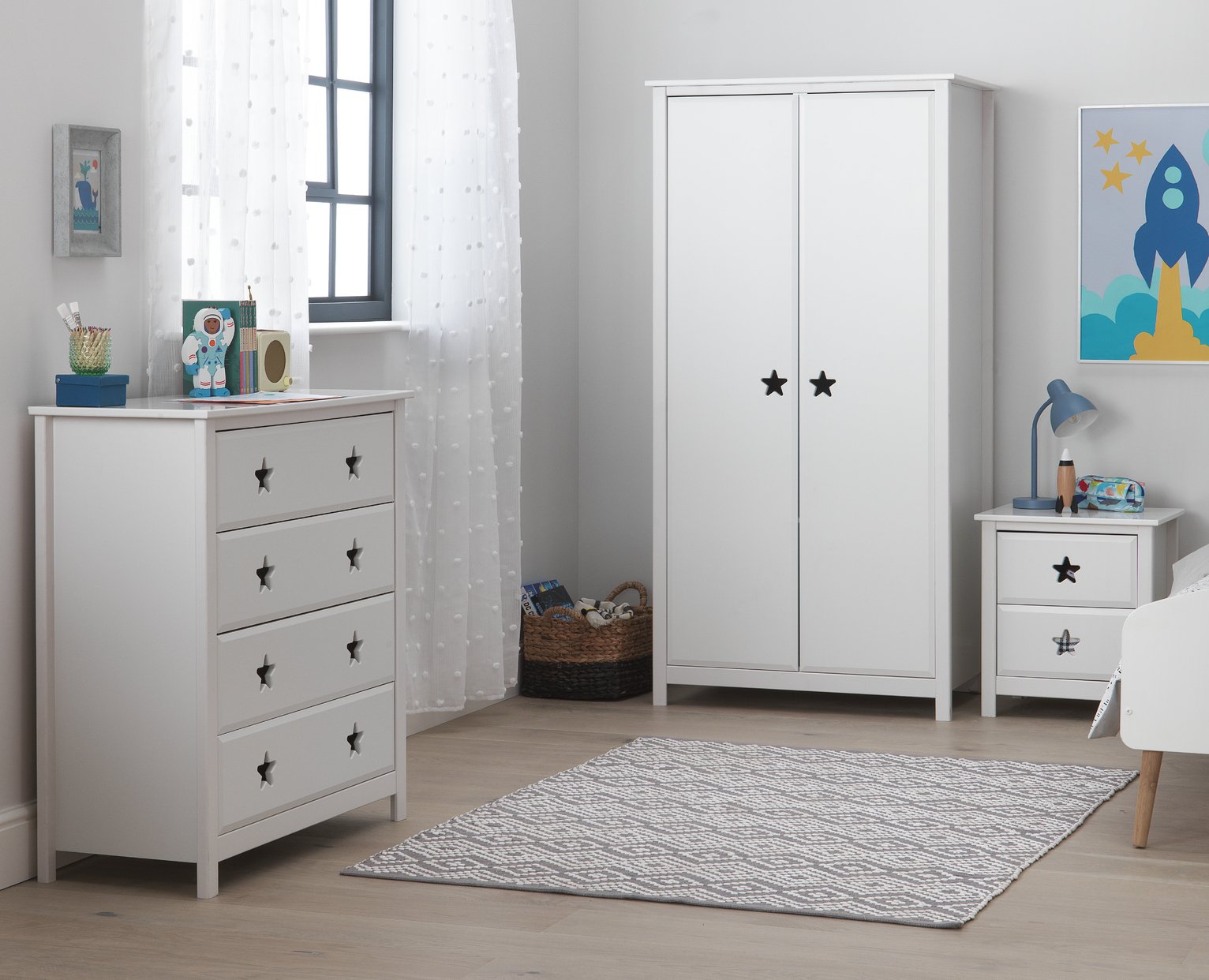 kids white bedroom set