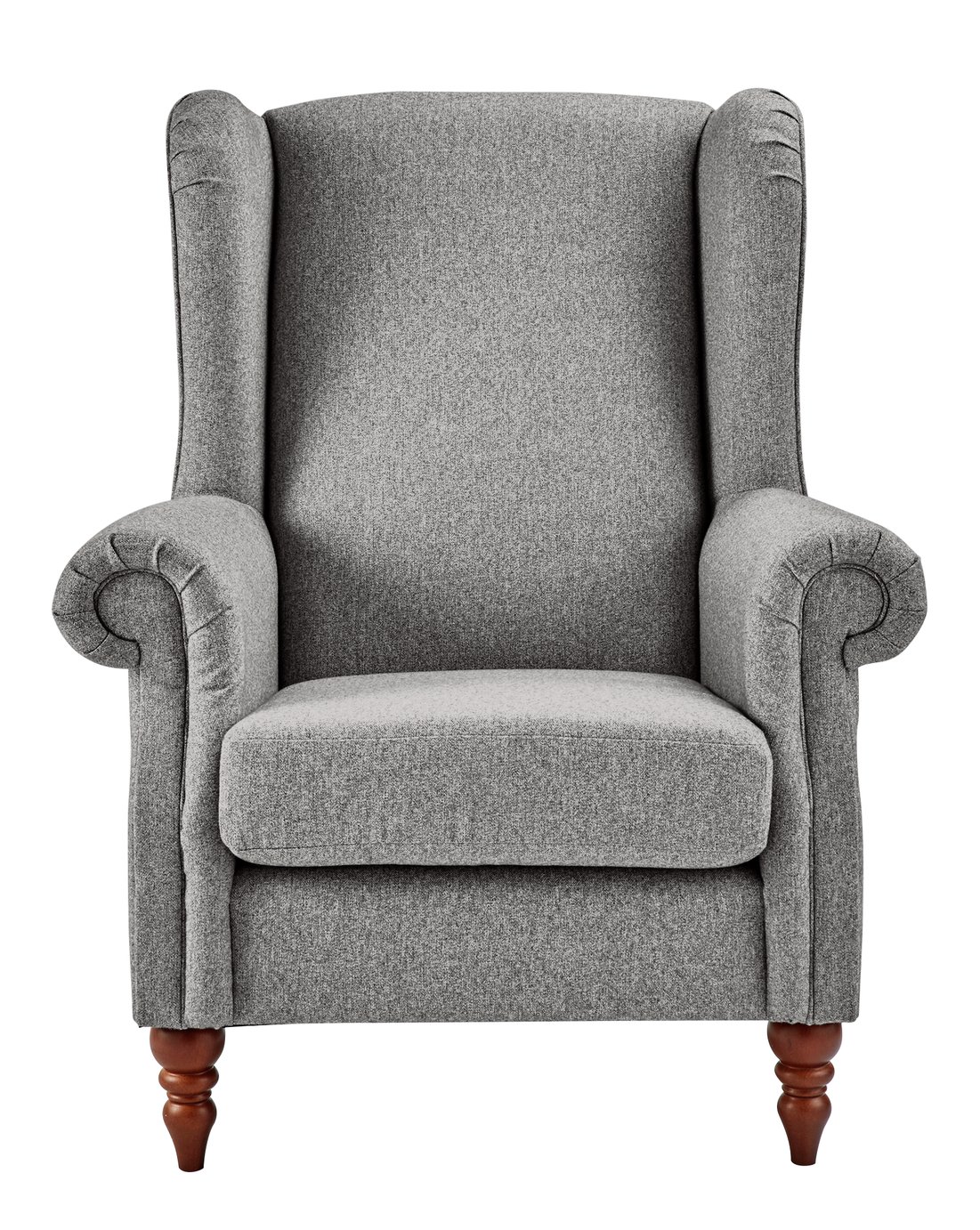 Argos Home Argyll Fabric High Back Chair - Grey