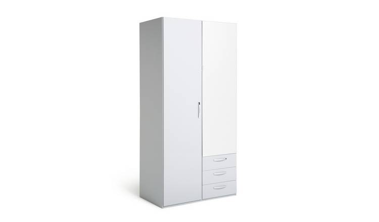 Buy Argos Home Hallingford 2dr 3drw Mirrored Wardrobe Grey