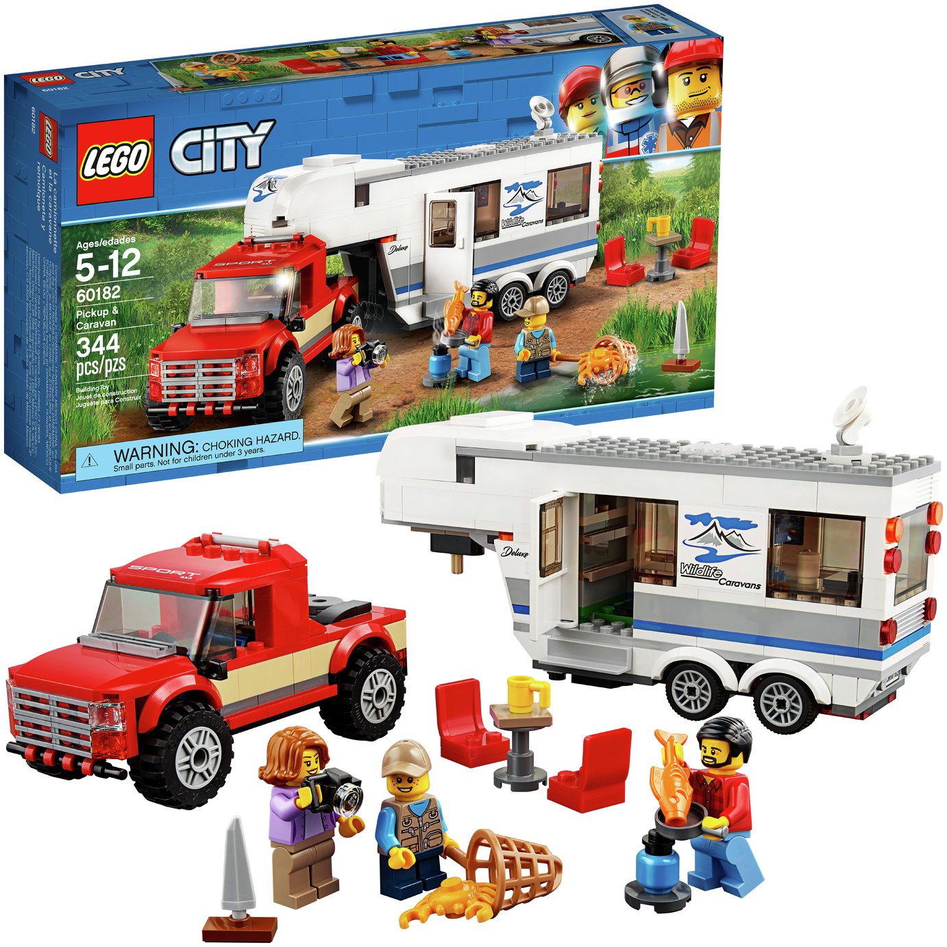 LEGO City Great Vehicles Pickup & Caravan Truck Toy - 60182
