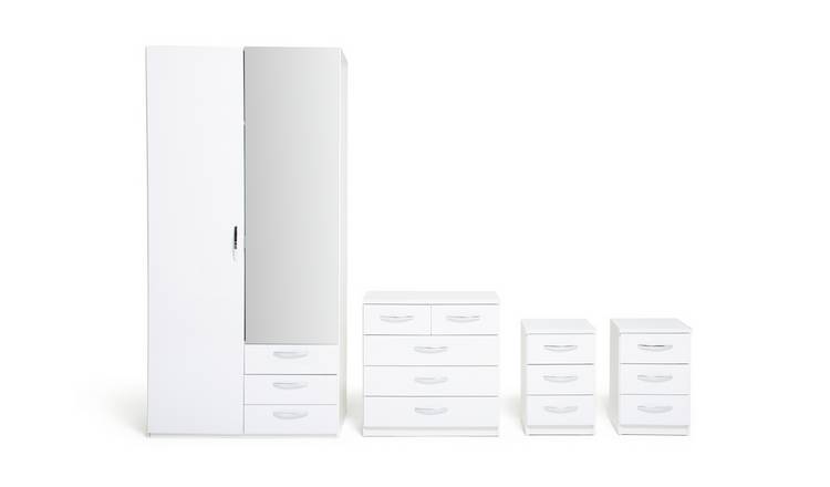 Buy Argos Home Hallingford Gloss 3 Piece Wardrobe Set White