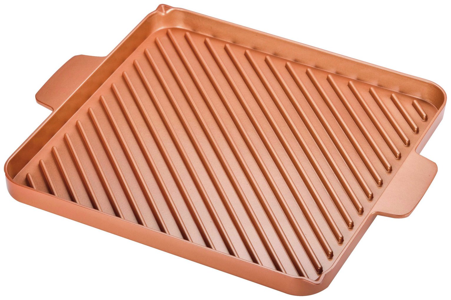 Copper Chef Griddle Pan - Non Stick Ridged with Handles 30cm