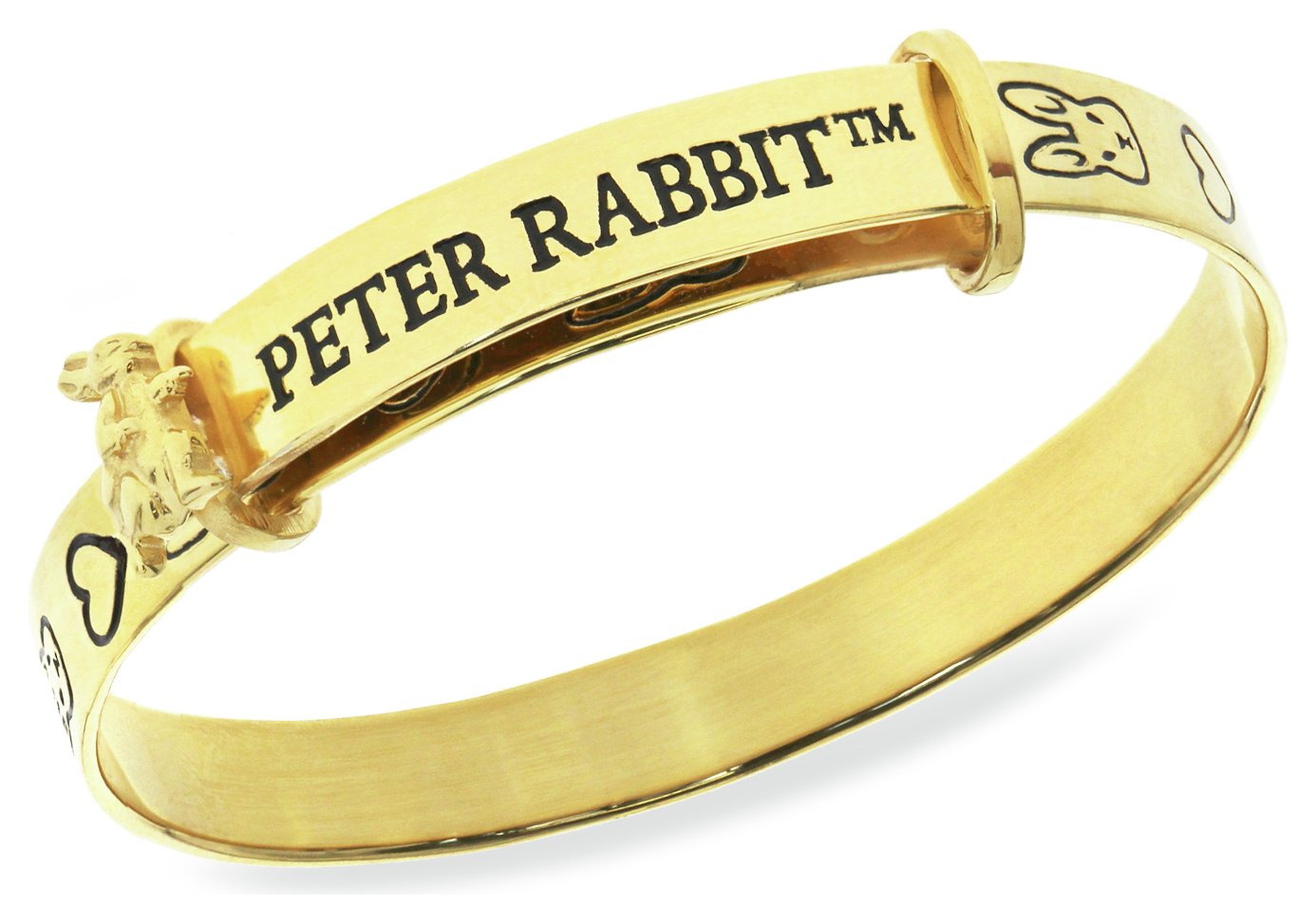 Beatrix Potter 9ct Gold Plated Peter Rabbit Expander Bangle