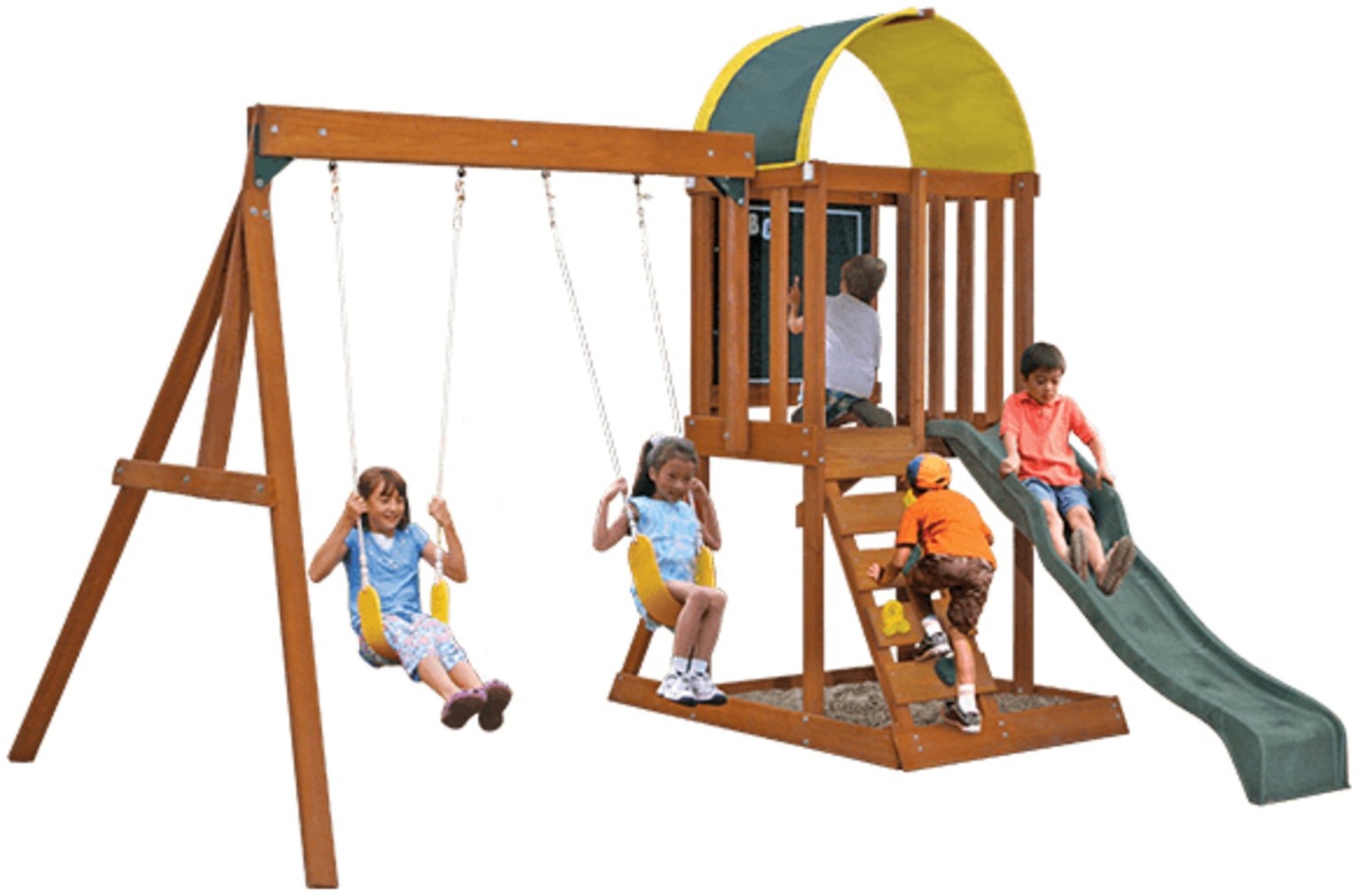 argos wooden swing and slide