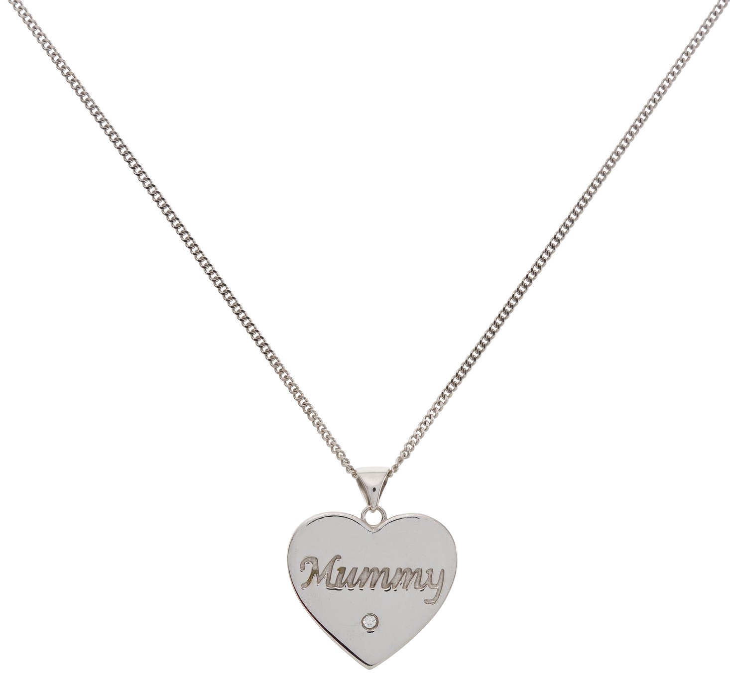 Moon & Back Sterling Silver Cubic Zirconia 'Mummy' Pendant