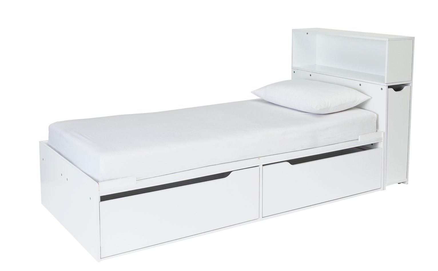 white single cabin bed