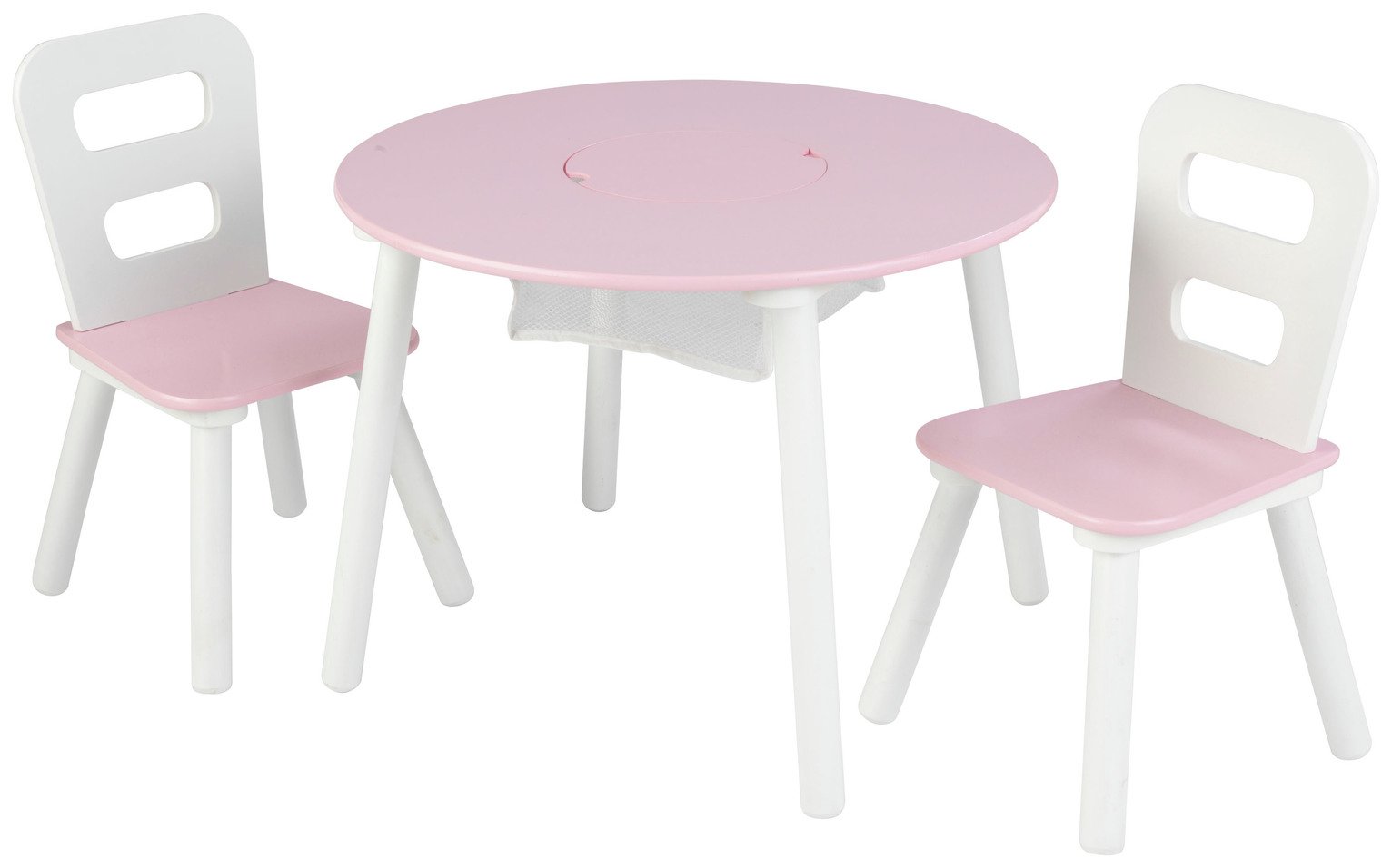 KidKraft Pink & White Round Storage Table & Chair Set