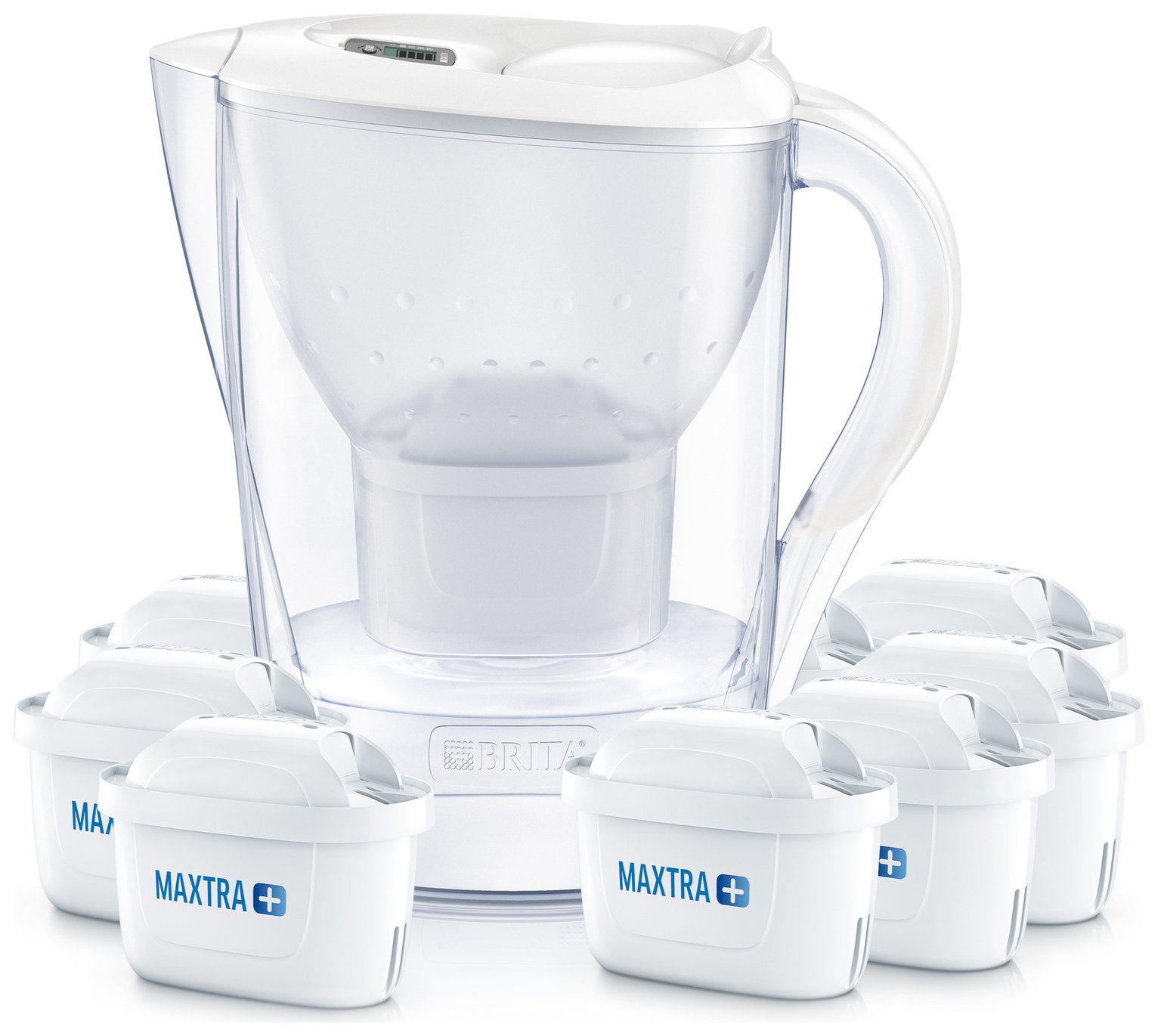 Brita Marella Fridge Water Filter Jug and 8 Cartridges - Wht