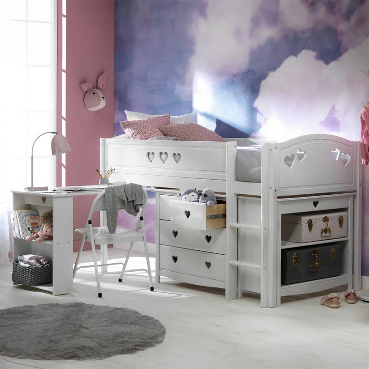 Argos Home Mia Ultimate Mid Sleeper Bed Frame - White 0