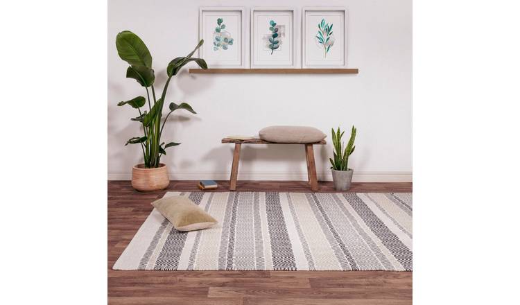 Mega Flooring Grey Modern Geometric Rug - 160 x 230cm