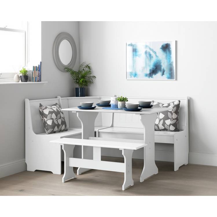 Argos Home Haversham White Dining Table & 1 White Bench 0