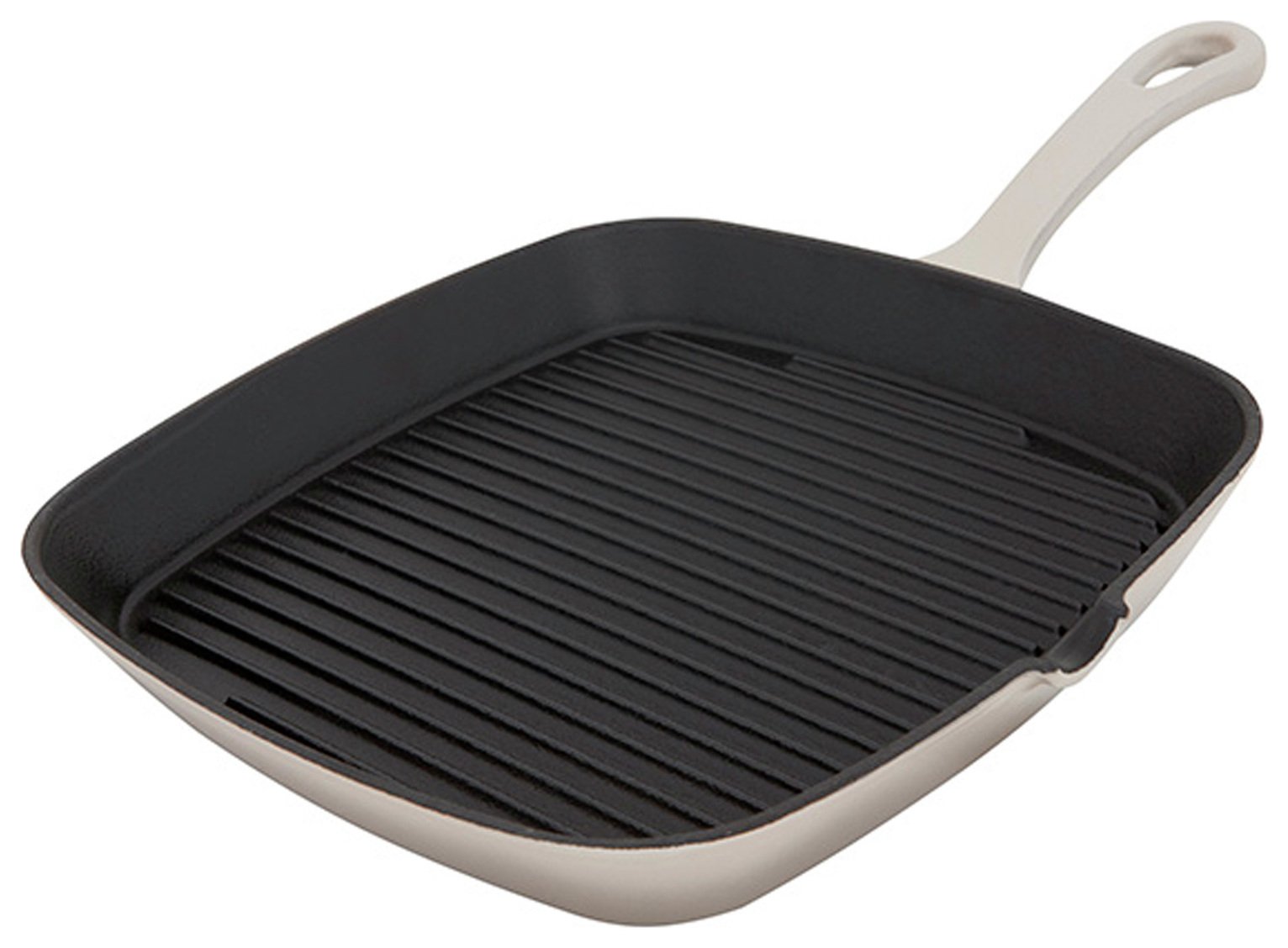 Sainsbury's Home Cast Iron Griddle Pan - Mushroom