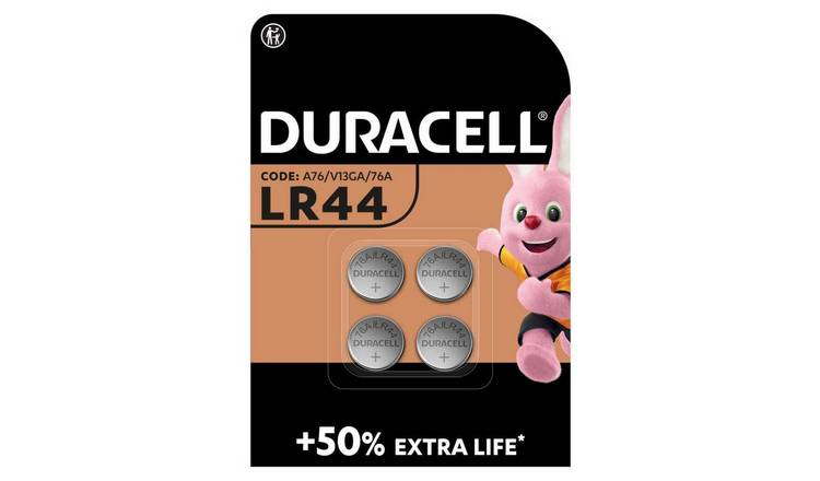 Duracell LR44 Alkaline Button Battery (76A) - Pack of 4