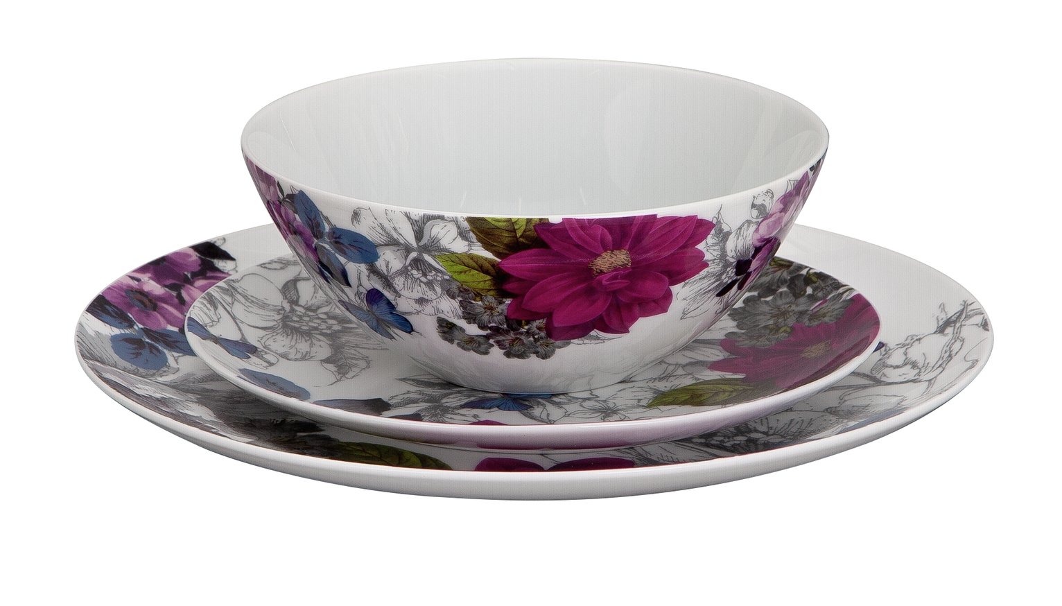 Argos Home Midnight Bloom Porcelain 12 Piece Dinner Set Reviews