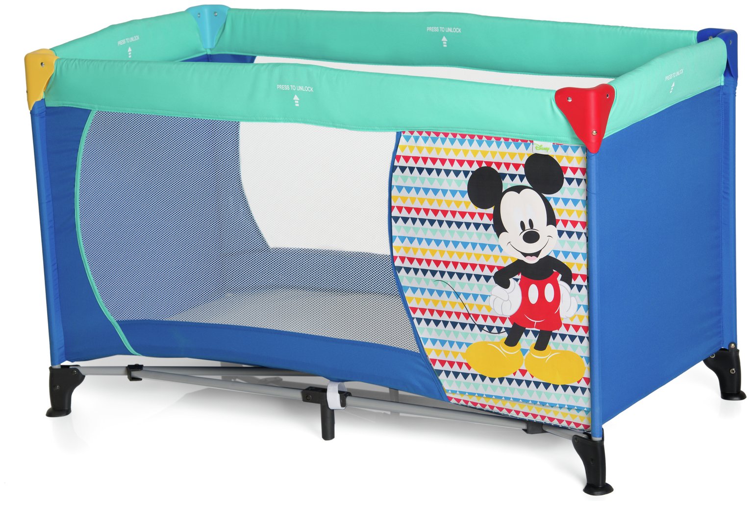 Mickey mouse travel cot hotsell