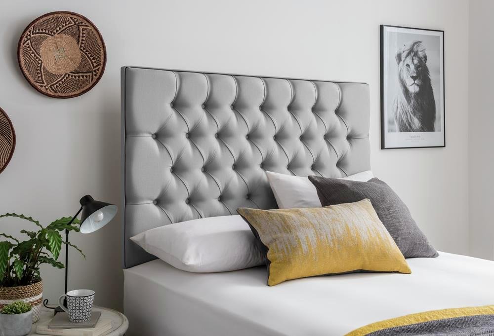 Silentnight Sassaria 2 Drawer Double Divan & Headboard Grey at Argos