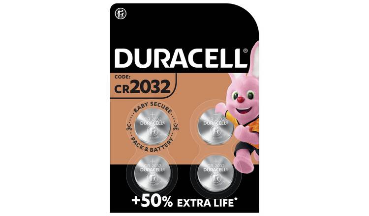Buy Duracell 2032 Lithium Coin Batteries 3V (CR2032) - Pack of 4, Batteries