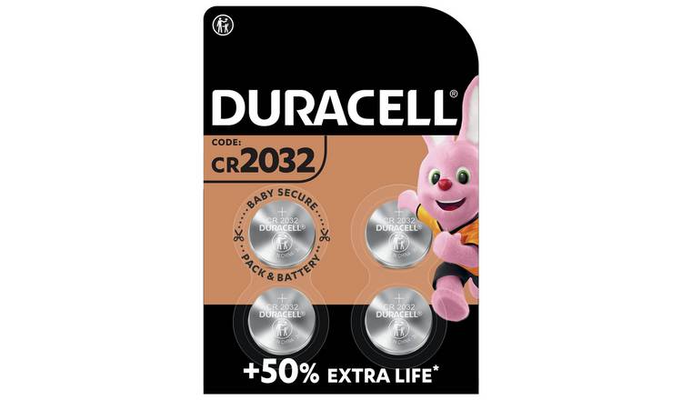 Buy Duracell 2032 Lithium Coin Batteries 3V CR2032 Pack of 4