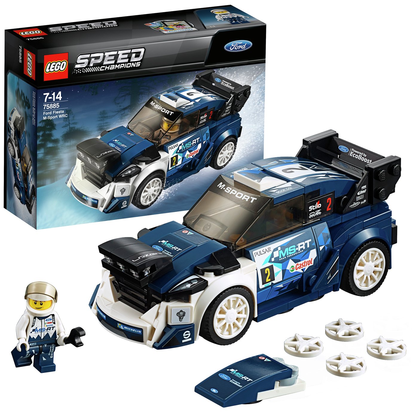 LEGO Speed Champions Ford Fiesta MSport WRC Toy Car 75885