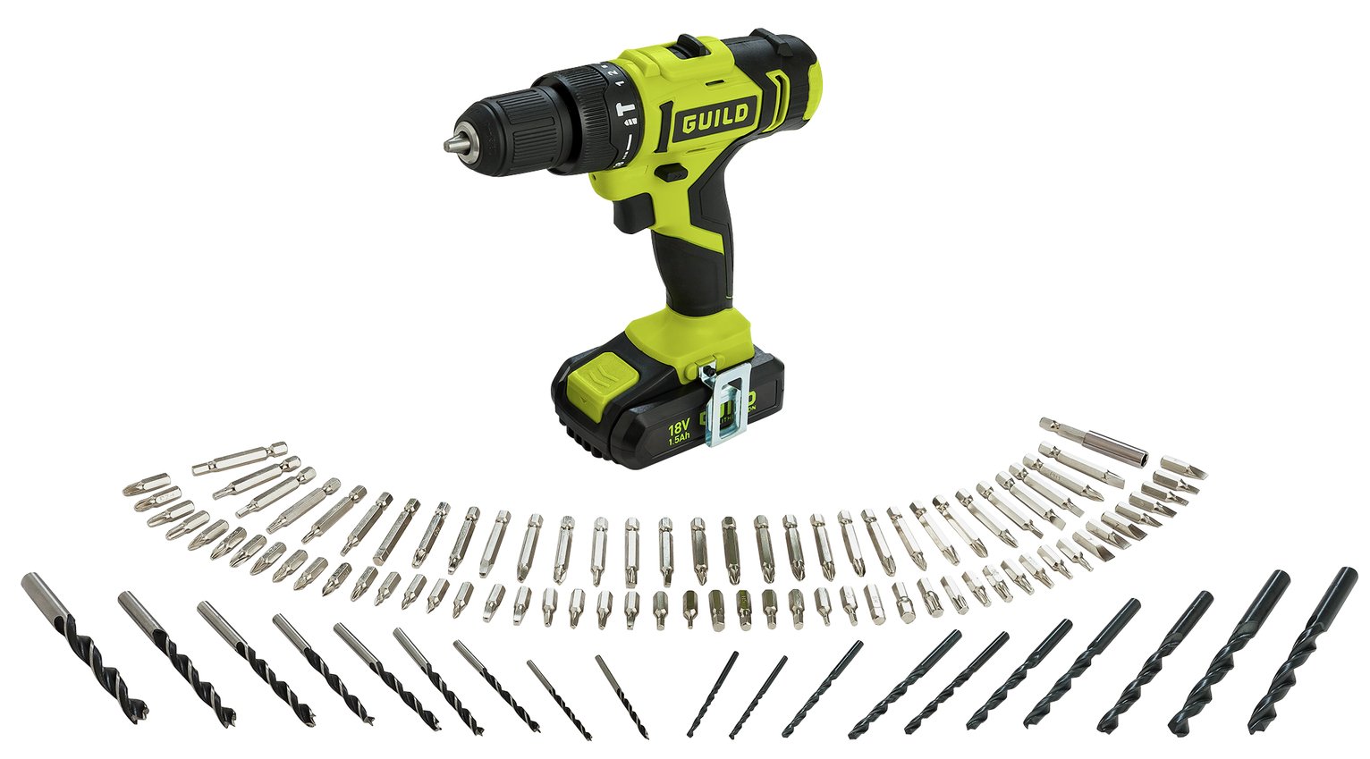 Guild 1.5Ah Cordless Combi Drill with 100 Accessories Review