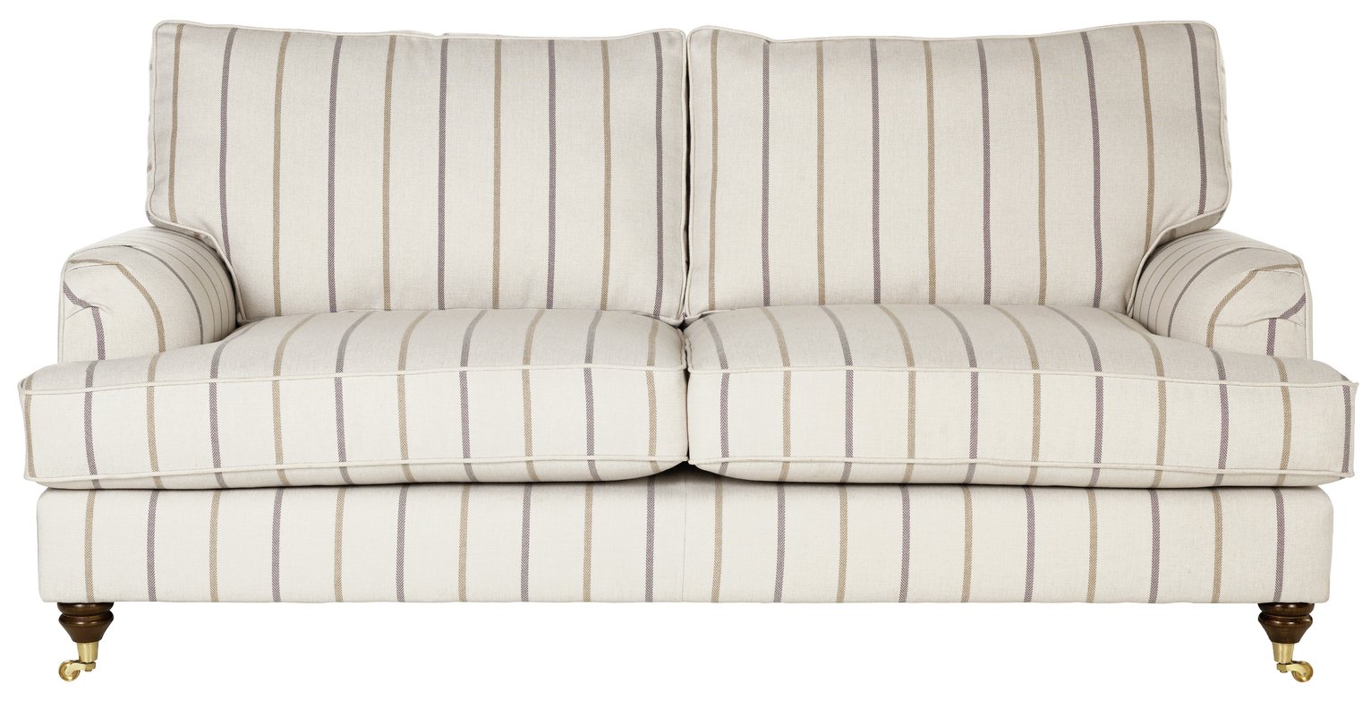 Argos Home Abberton 3 Seater Fabric Sofa Natural Stripe 8086758 Argos Price Tracker pricehistory