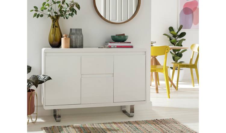 White deals gloss sideboard