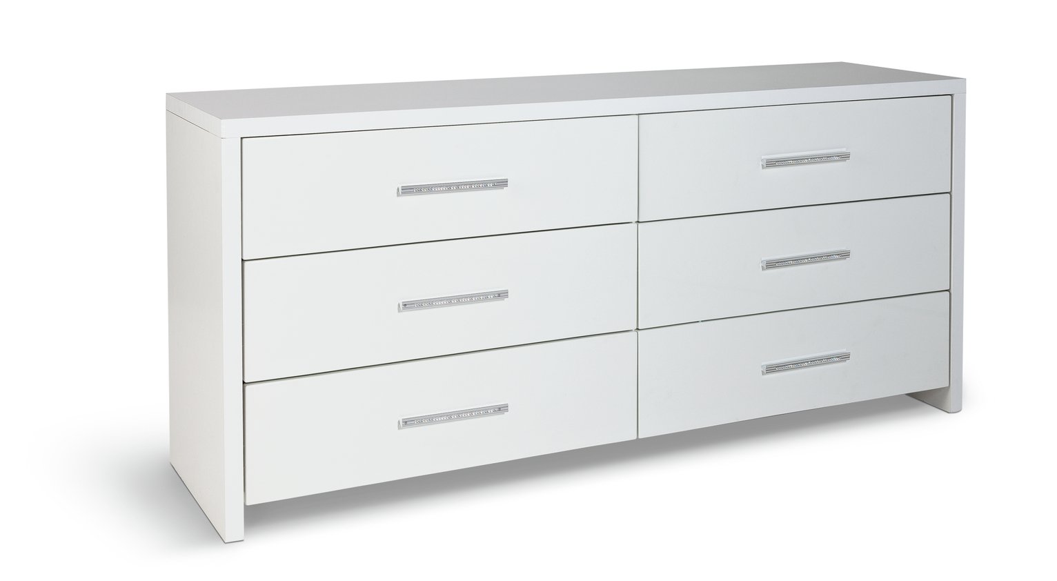 Argos Home Broadway 3+3Drw Chest of Drws -White Gloss &White review