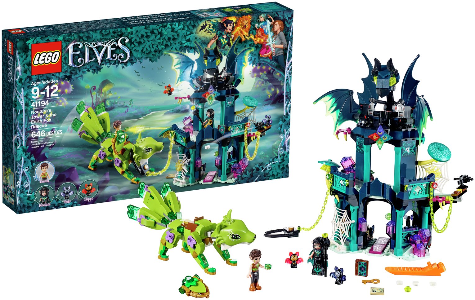 Review of LEGO Elves Noctura Tower Earth Fox Rescue - 41194