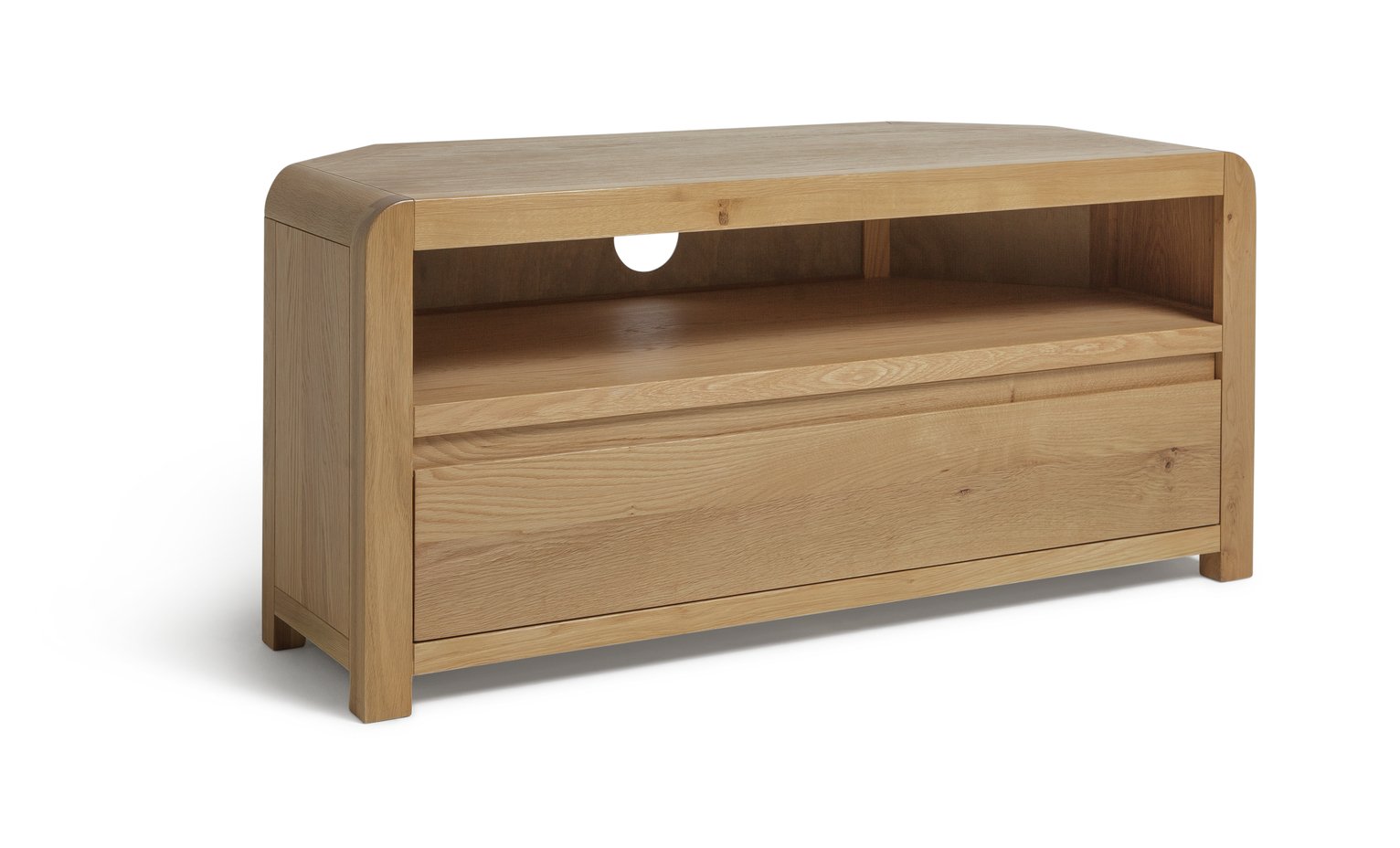 Habitat Novara Corner TV Unit - Oak Veneer