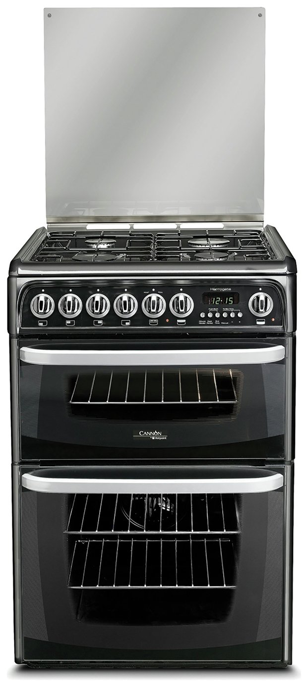 Hotpoint Cannon CH60DHKF 60cm Double Dual Fuel Cooker -Black