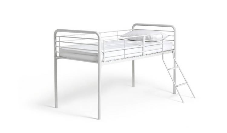 White metal mid sleeper hot sale bed