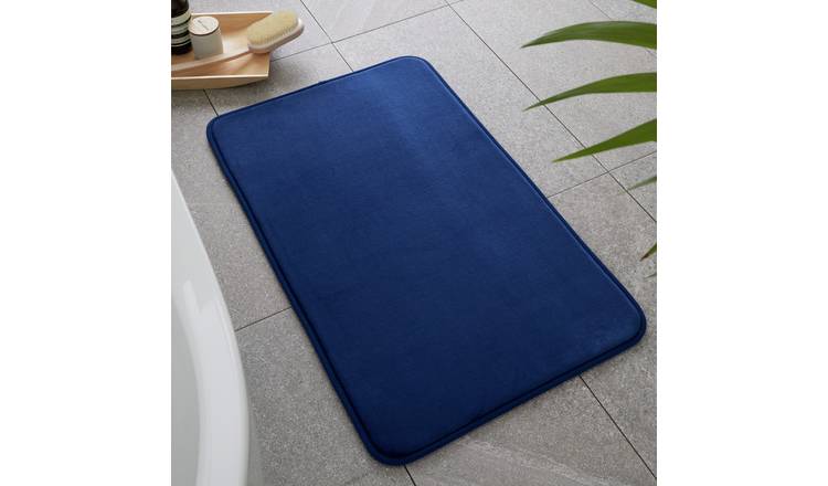 Catherine Lansfield Navy Memory Foam Bath Mat - 50x80cm