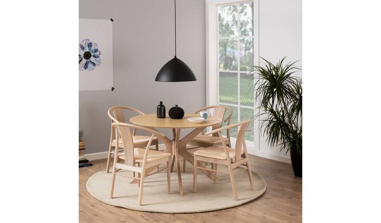 Furniture To Go Duncan Oak Dining Table & 4 Oak Chairs