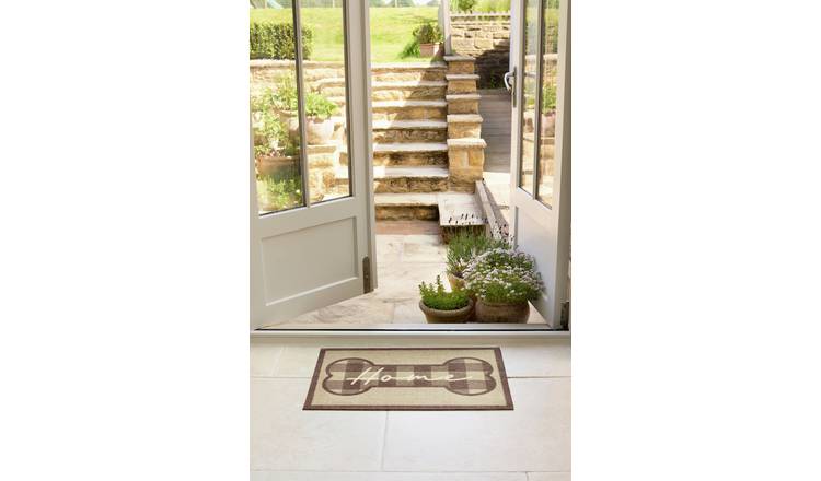 Howler & Scratch Check Home Grey Doormat - 50x75cm