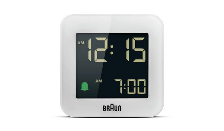 Braun Travel Digital Alarm Clock - White