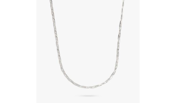 Revere Sterling Silver Braided Chain Necklace - 18in