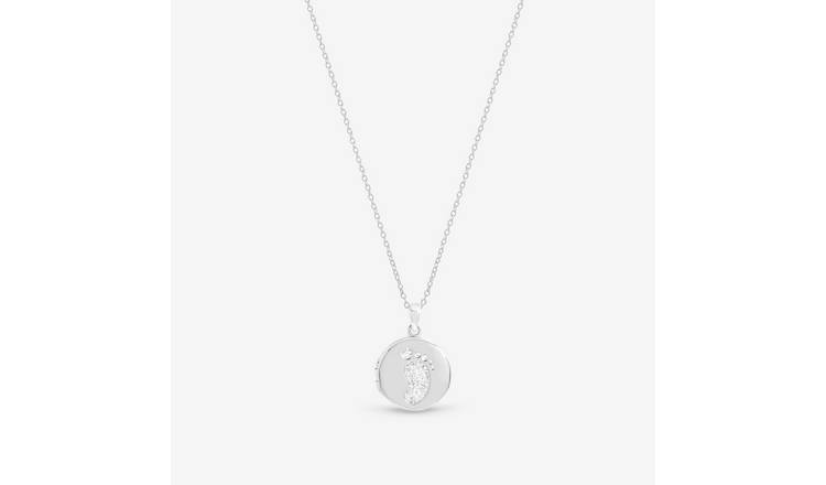 Inicio Silver Plated New Baby Locket Necklace In Gift Pouch