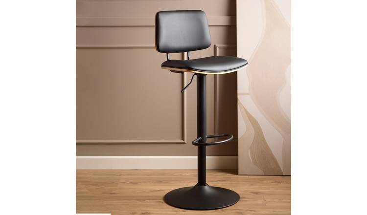 Furniture To Go Owen Gas Lift Bar Stool - Black 