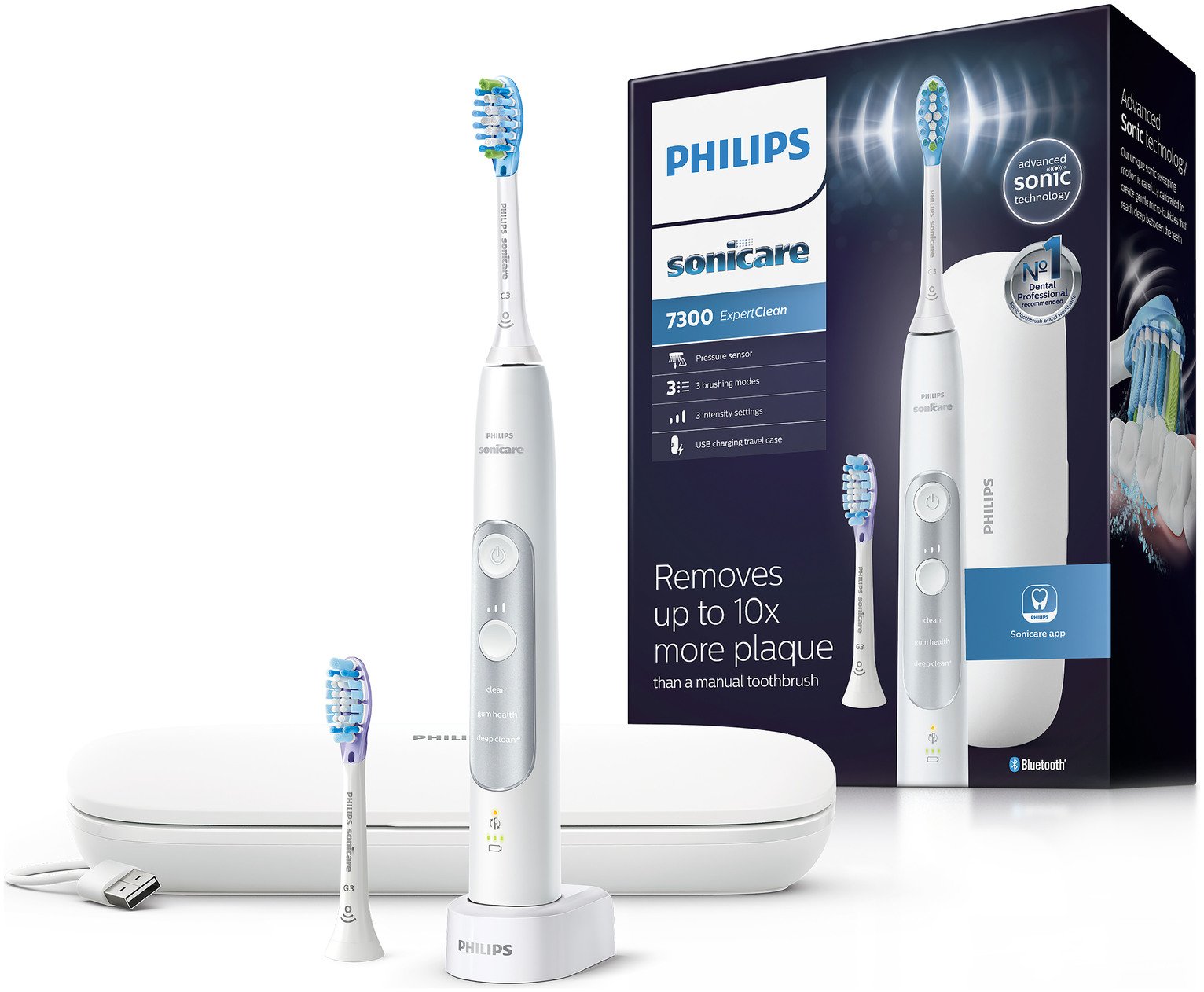 Philips Sonicare ExpertClean 7300 Electric Toothbrush White