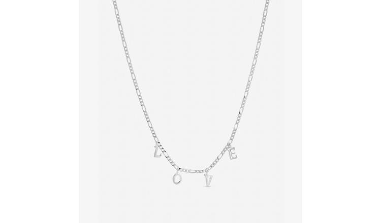 Inicio Sterling Silver Plated Love Necklace