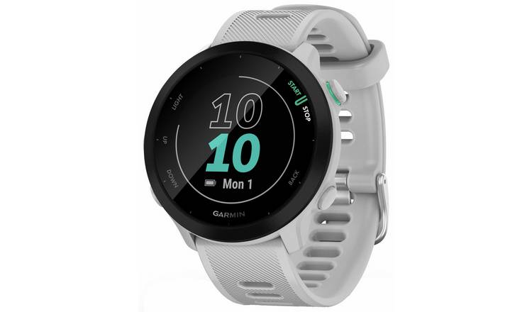 Garmin Forerunner 55 GPS Running Smart Watch - White