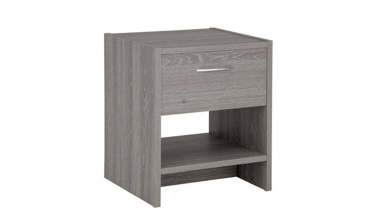 Buy Argos Home Seville 1 Drawer Bedside Table Grey Oak Effect Bedside Tables Argos