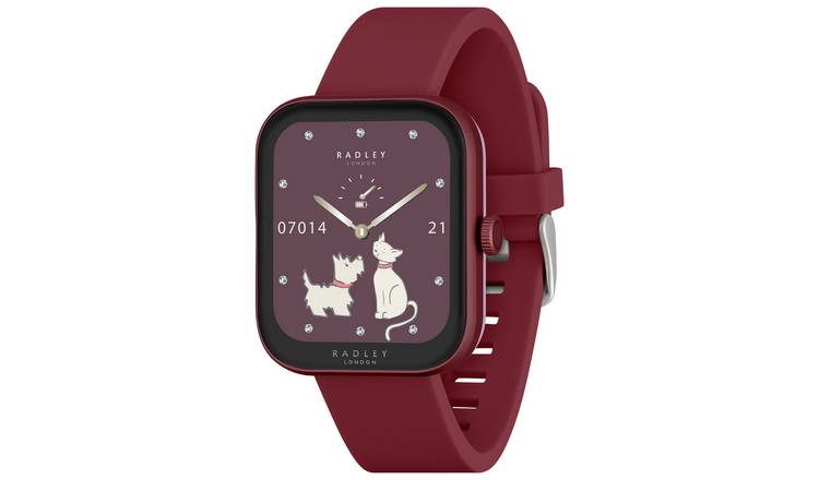 Radley Berry Red Silicone Strap Calling Smart Watch