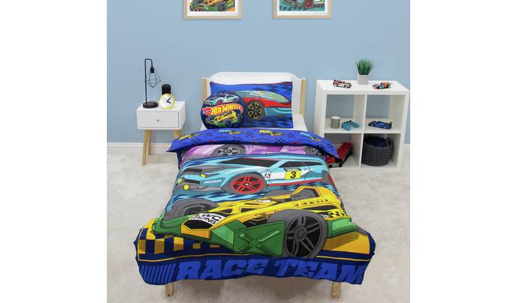 Hot Wheels Kids Blue Bedding Set - Single