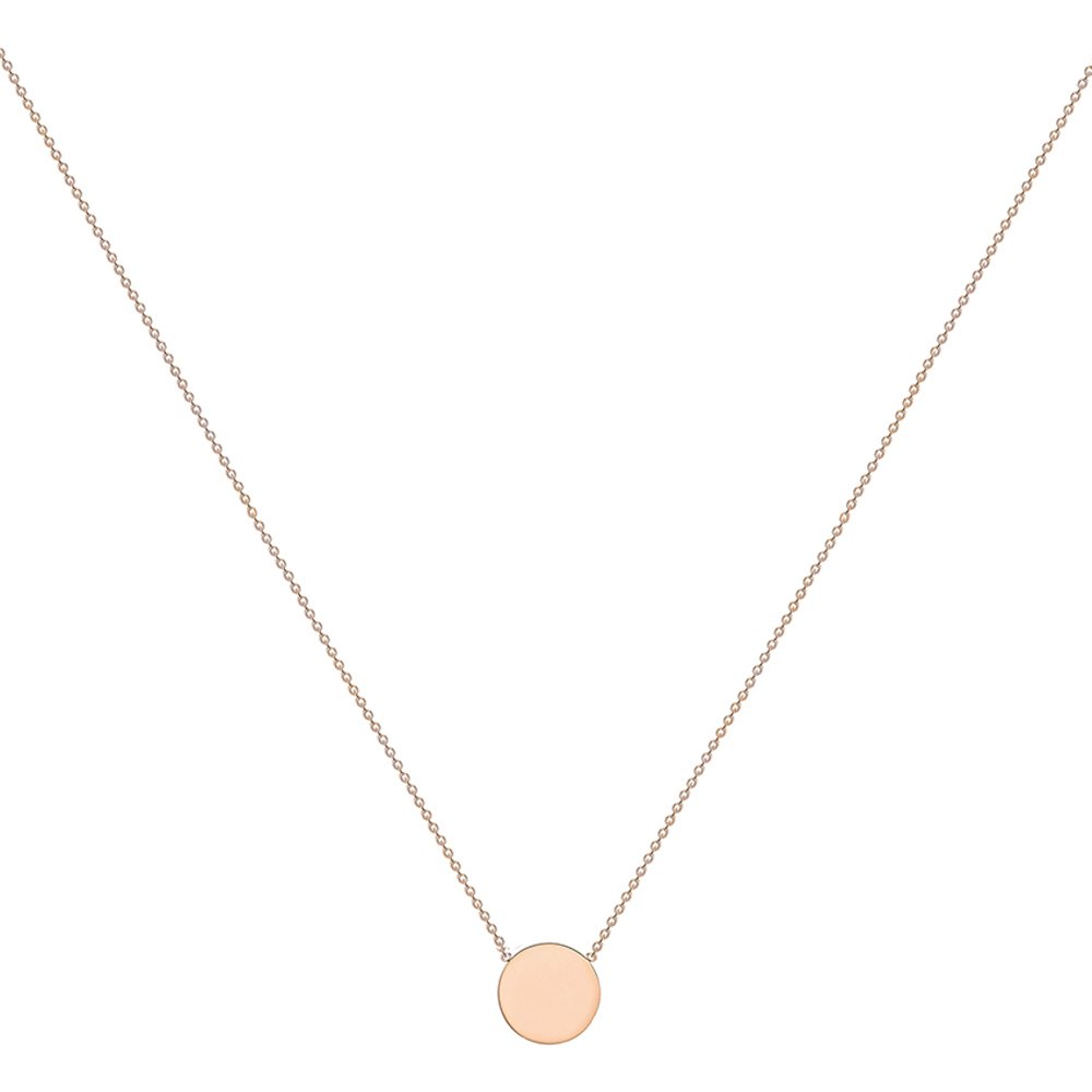9ct Rose Gold Personalised Mini Disc Pendant 17Inch Necklace Review